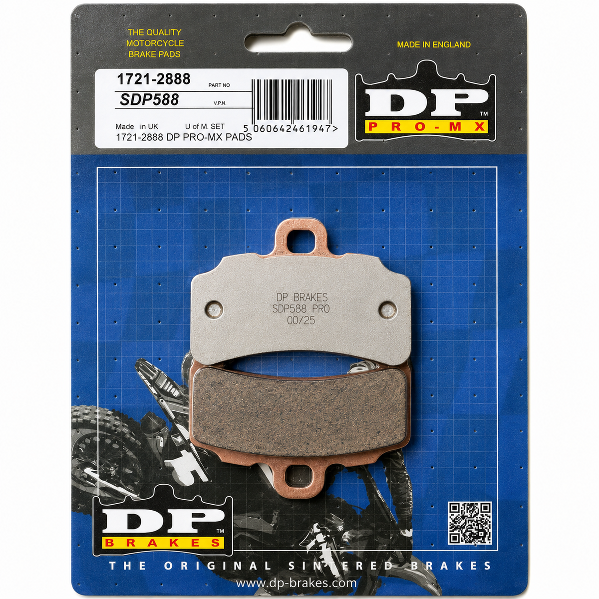 DP Brakes SDP588 Pro-MX Semi-Metallic Front Brake Pads – Trials Bikes