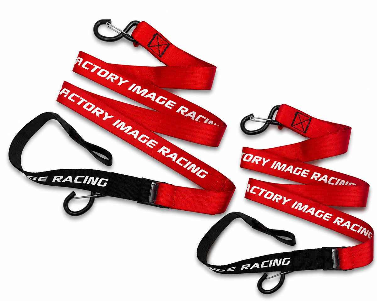 FIR 38MM 500KG MOTORCYCLE TIE DOWN STRAPS RED/BLACK BLUE/BLACK