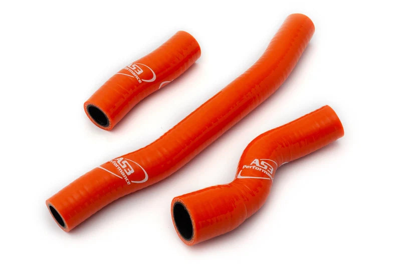 AS3 KTM 250 300 EXC XC-W TPI XCT TPI Silicone Radiator Hoses Orange