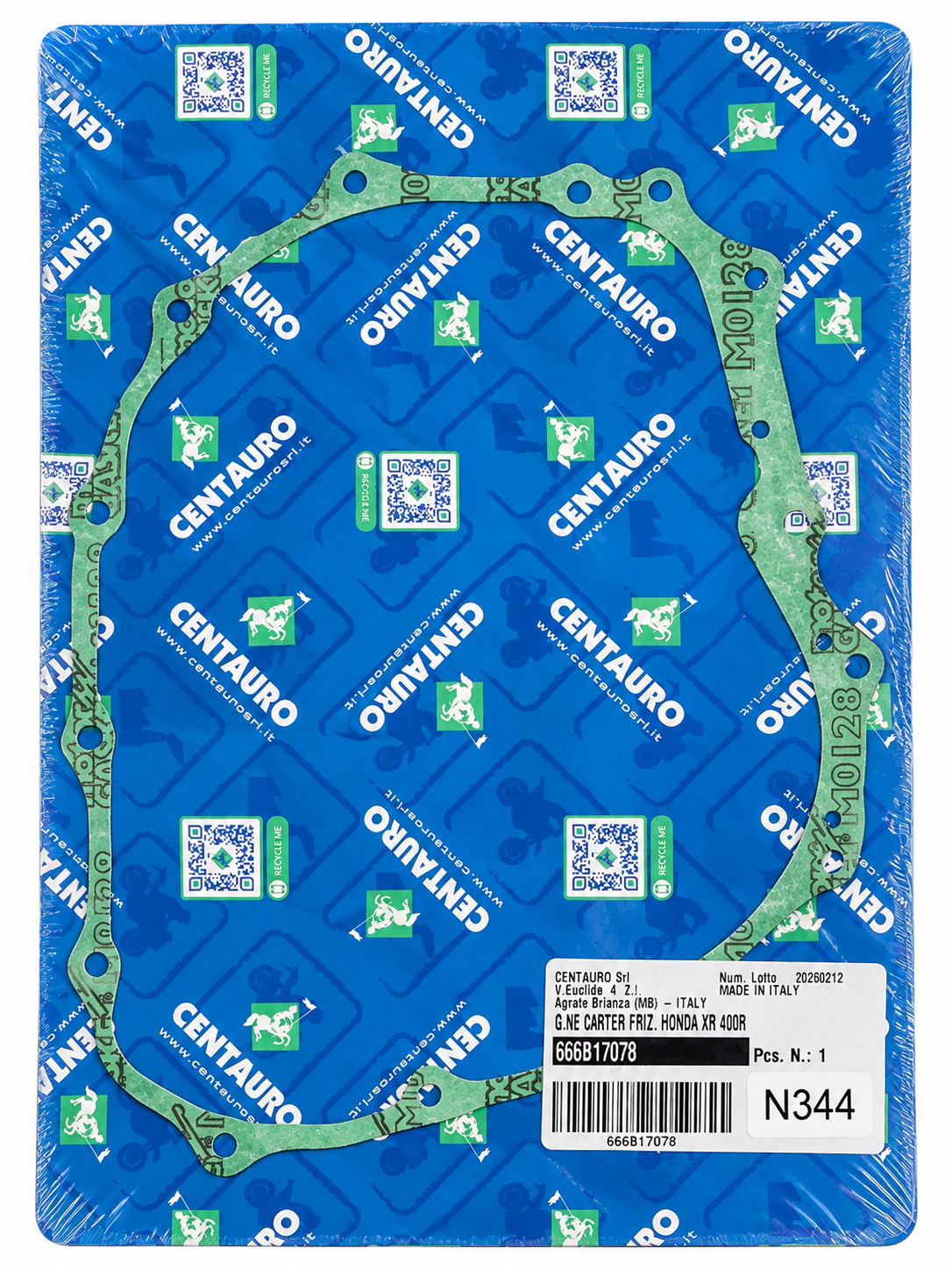 Centauro Honda XR400R TRX400EX Clutch Cover Gasket 666B17078